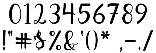 Winter Font OTHER CHARS