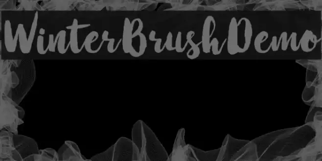 WinterBrushDemo Font examples