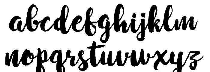 WinterBrushDemo Font LOWERCASE