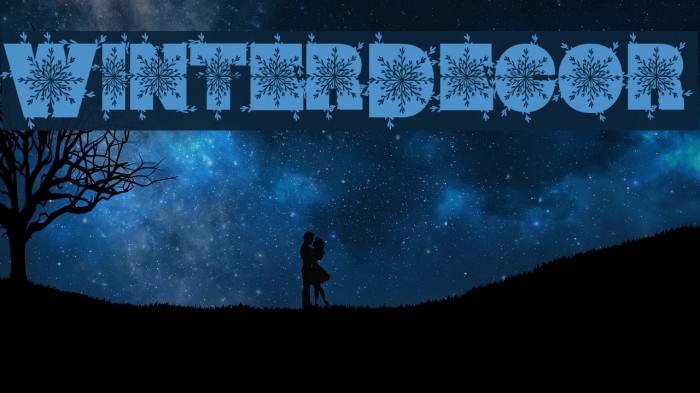WinterDecor Font examples