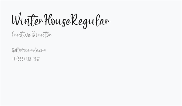 WinterHouseRegular Business Card