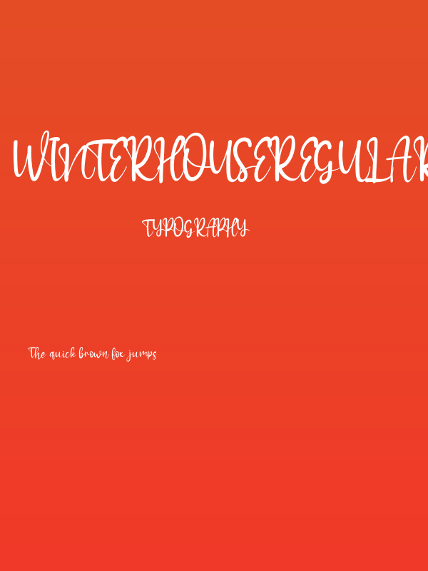 WinterHouseRegular Poster