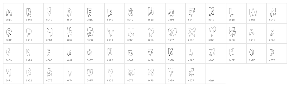 WinterIce Character Map