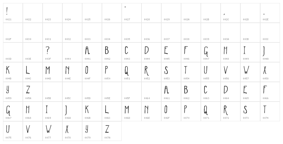 WinterMint-Regular Character Map