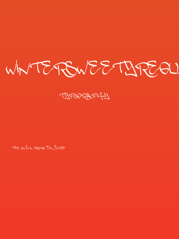 WinterSweetyRegular Poster