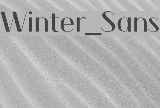 Winter_Sans Font examples