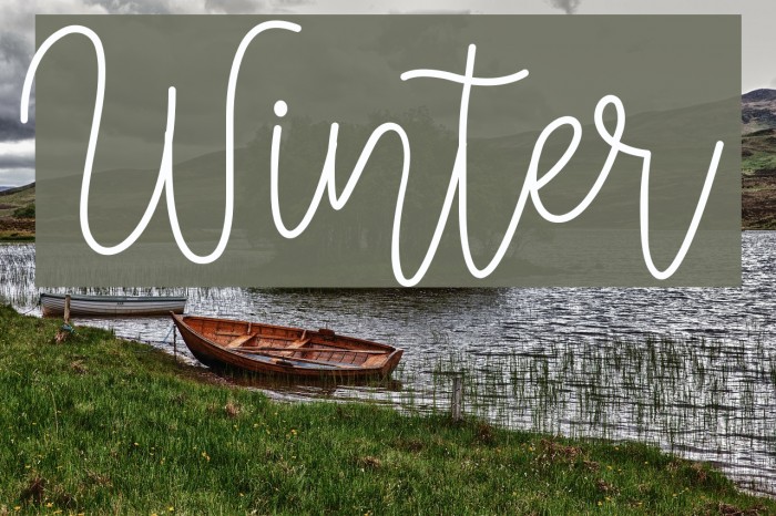 Winter Font examples