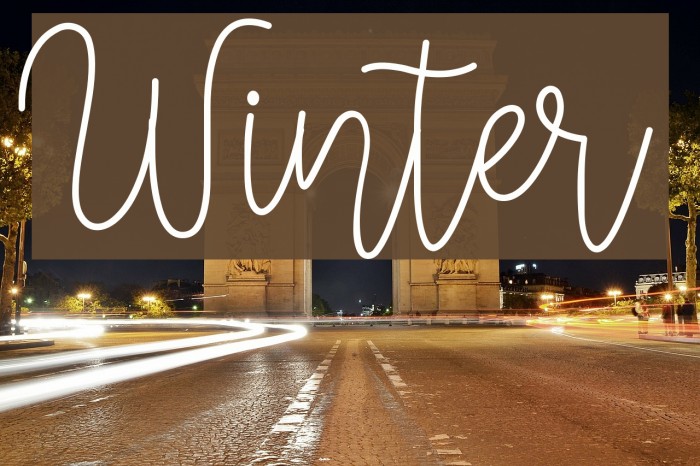 Winter Font examples