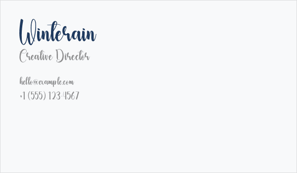 Winterain Business Card
