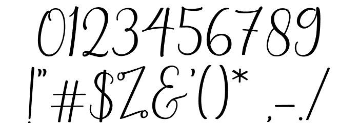 Winterbean Font OTHER CHARS