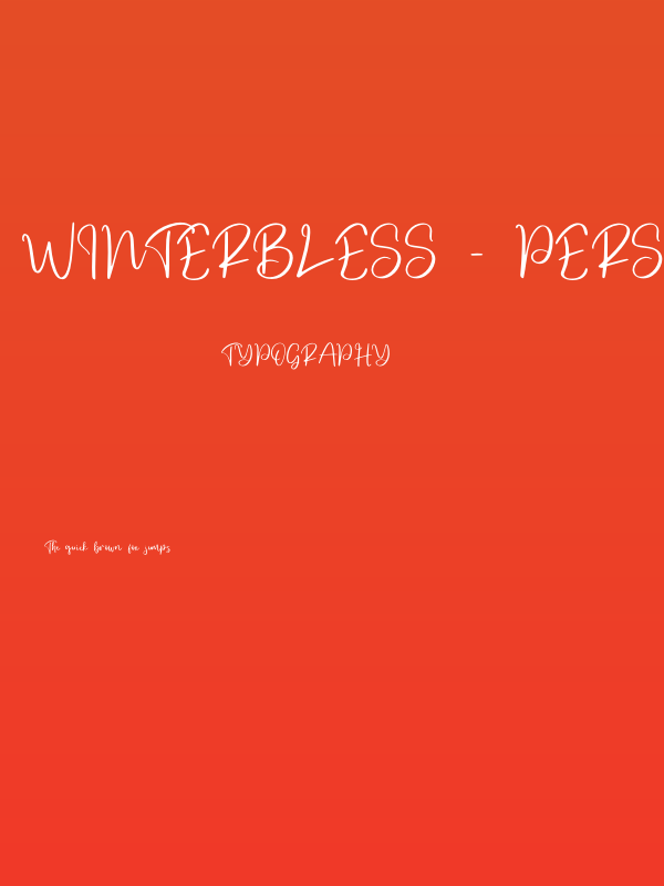 Winterbless - Personal Use Poster