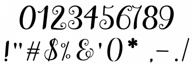 Winterday Font OTHER CHARS