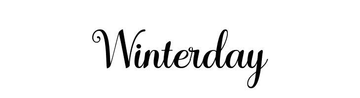 Winterday  Скачать бесплатные шрифты