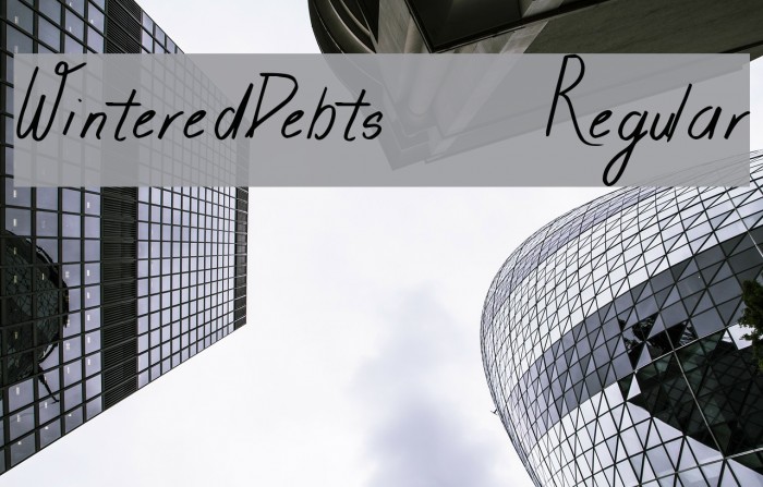 WinteredDebts-Regular Font examples