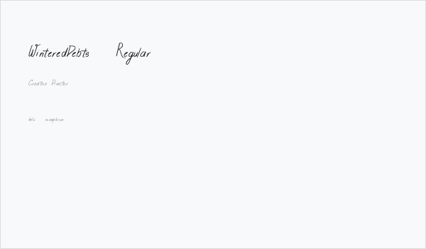 WinteredDebts-Regular Business Card