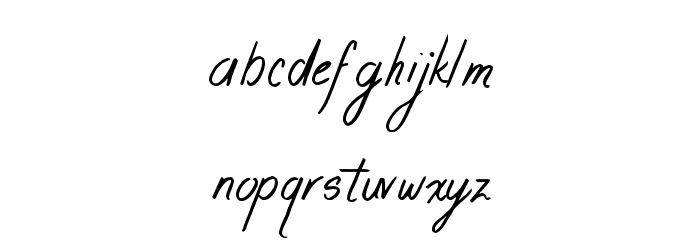 WinteredDebts-Regular Font LOWERCASE