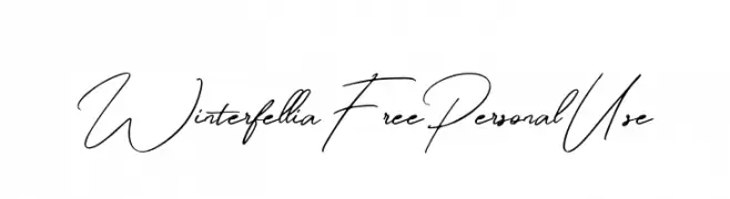 WinterfelliaFreePersonalUse  Frei Schriftart Herunterladen