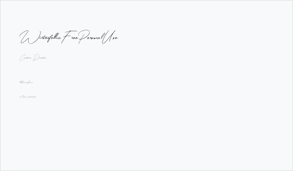 WinterfelliaFreePersonalUse Business Card