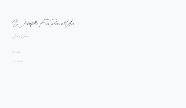 WinterfelliaFreePersonalUse Business Card