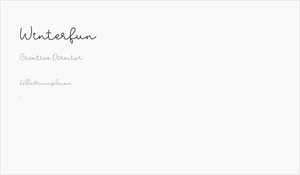 Winterfun Business Card