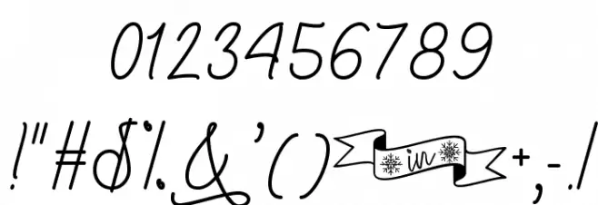 WinterinJanuary Font OTHER CHARS