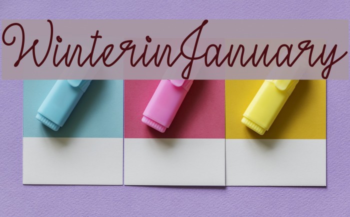 WinterinJanuary फ़ॉन्ट examples