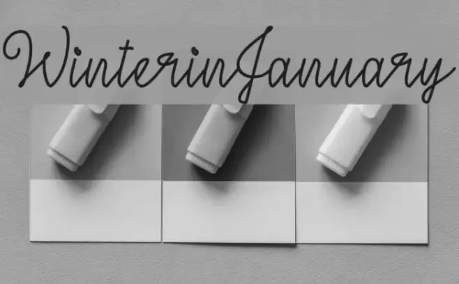 WinterinJanuary Font examples