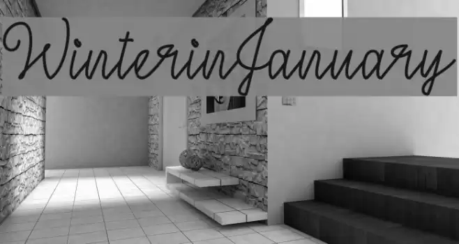 WinterinJanuary Font examples