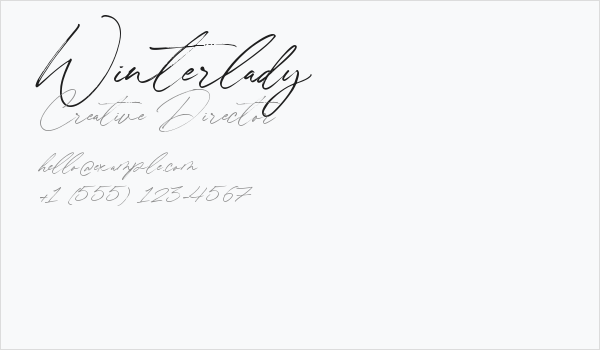 Winterlady Business Card