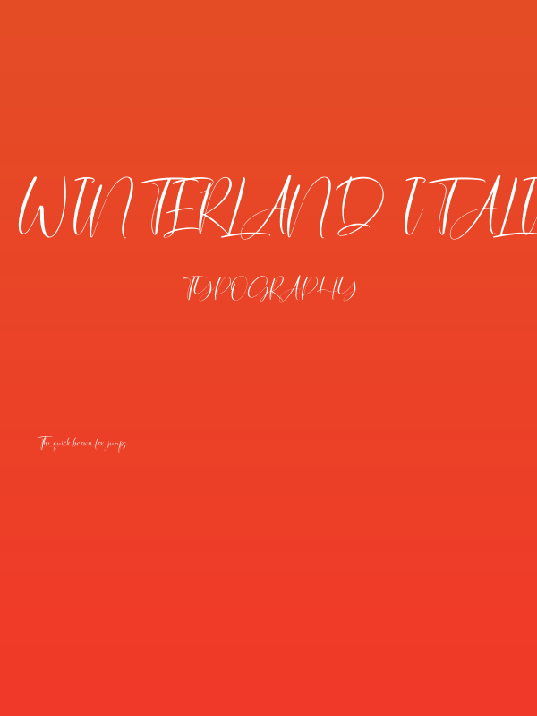 Winterland Italic Poster