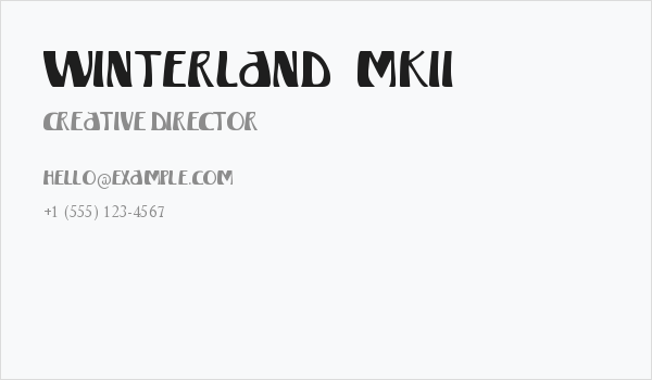 Winterland [MKII] Business Card