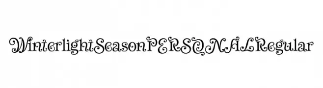 Winterlight Season PERSONAL Regular  les polices de caractères gratuit tlcharger