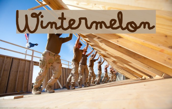 Wintermelon Font examples