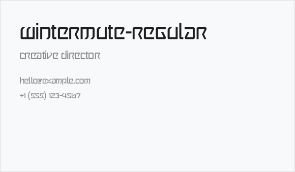 Wintermute-Regular Business Card
