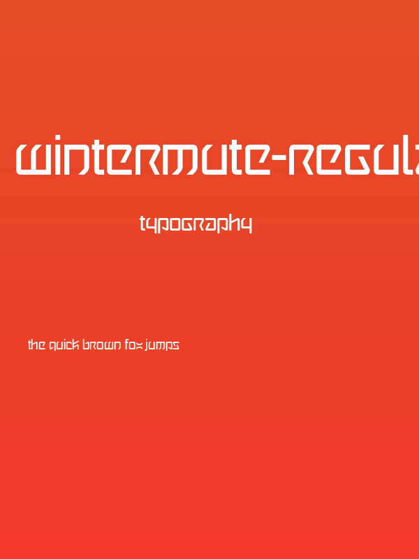 Wintermute-Regular Poster