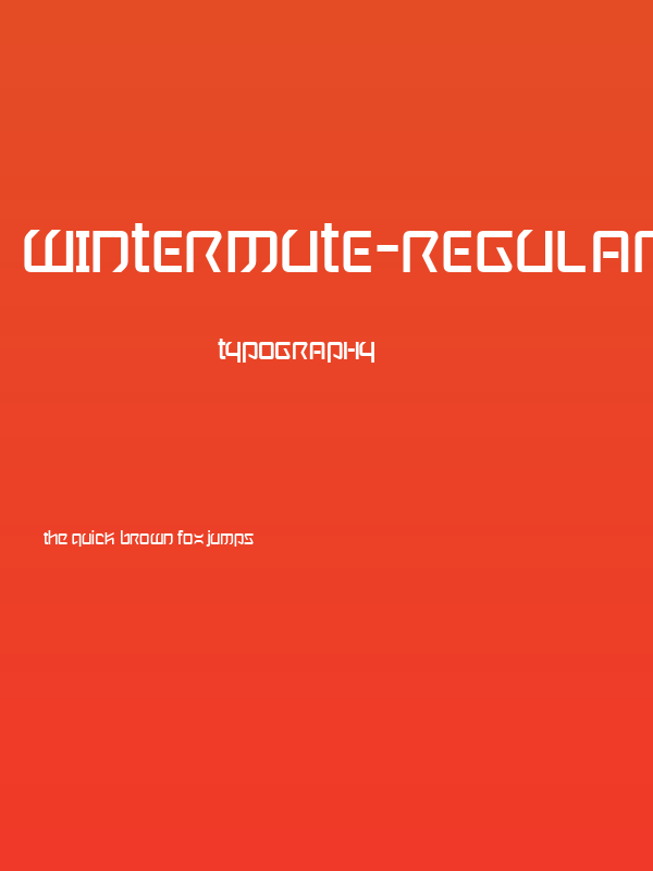 Wintermute-Regular Poster