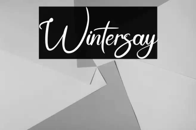 Wintersay Font examples