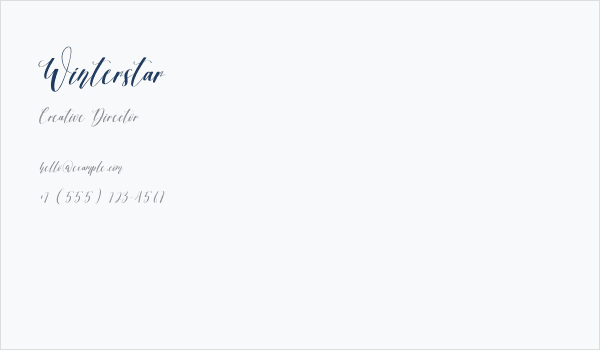 Winterstar Business Card