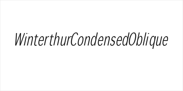 WinterthurCondensedOblique Logo