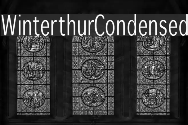 WinterthurCondensed Шрифта examples