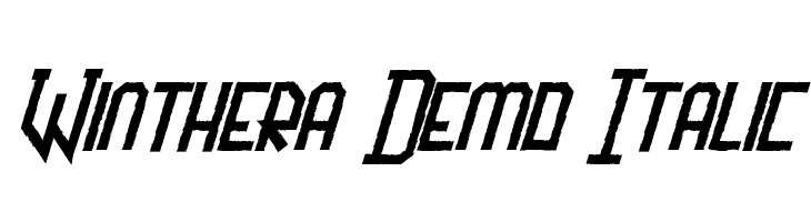 Winthera Demo Italic  les polices de caractères gratuit tlcharger