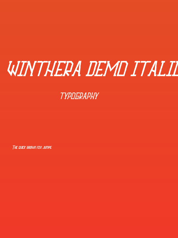 Winthera Demo Italic Poster