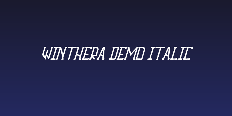 Winthera Demo Italic Social Header