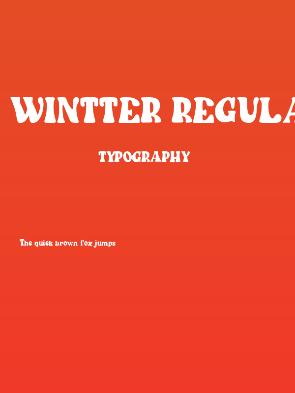 Wintter Regular Poster