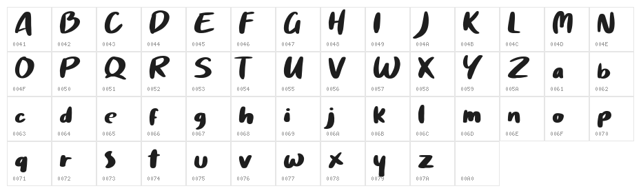 Winttra Wonsy Regular Character Map
