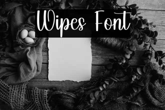 Wipes फ़ॉन्ट examples