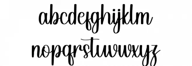 Wipes Schriftart Kleinbuchstaben