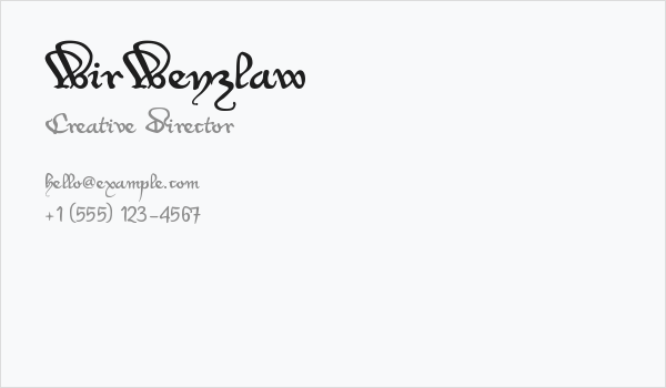 WirWenzlaw Business Card