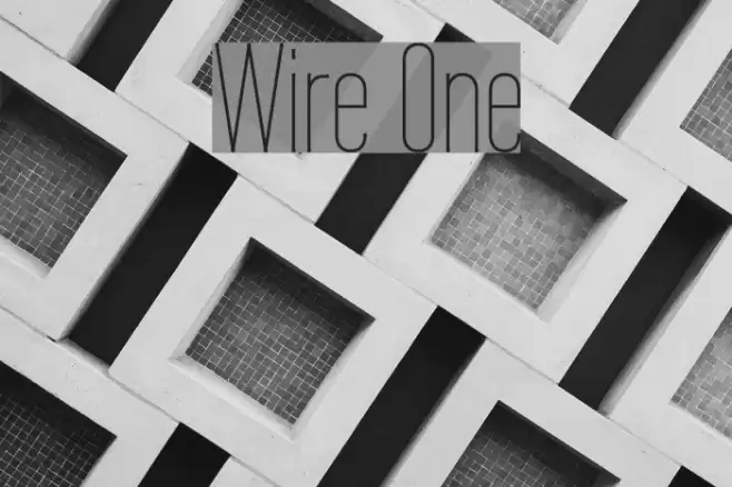 Wire One Font examples