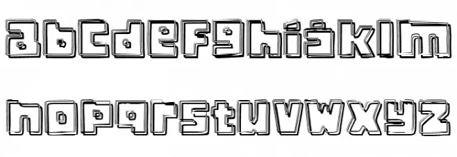Wire Thin Regular 字体 大写